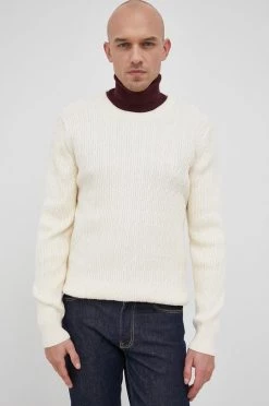 Ανδρικά Χωρίς φερμουάρ Βαμβακερό πουλόβερ Gant χρώμα: μπεζ -Ρούχα Εκπτώσεις unnamed file 1042