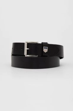 Ανδρικά Ζώνες Δερμάτινη ζώνη Gant χρώμα: μαύρο