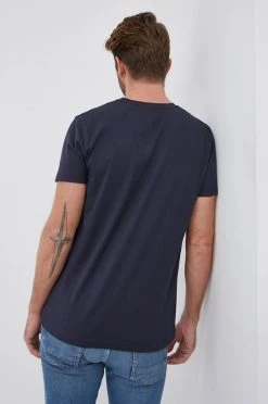 Ανδρικά Μπλουζάκια Βαμβακερό μπλουζάκι Gant ναυτικό μπλε -Ρούχα Εκπτώσεις unnamed file 1058