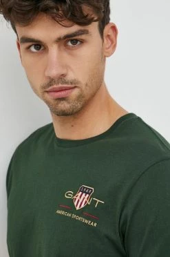 Ανδρικά Μπλουζάκια Βαμβακερό μπλουζάκι Gant ναυτικό μπλε -Ρούχα Εκπτώσεις unnamed file 1077