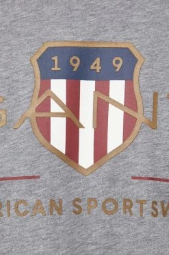 Ανδρικά Μπλουζάκια Βαμβακερό μπλουζάκι Gant γκρι -Ρούχα Εκπτώσεις unnamed file 1092