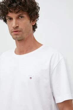 Ανδρικά Μπλουζάκια Βαμβακερό μπλουζάκι Gant άσπρο 8 Ανδρικά Μπλουζάκια Βαμβακερό μπλουζάκι Gant άσπρο -Ρούχα Εκπτώσεις unnamed file 1216