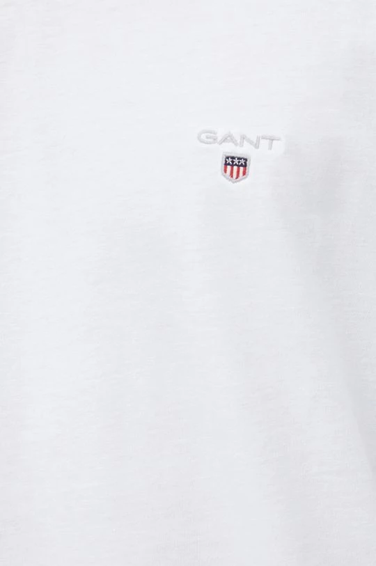 Ανδρικά Μπλουζάκια Βαμβακερό μπλουζάκι Gant άσπρο 5 Ανδρικά Μπλουζάκια Βαμβακερό μπλουζάκι Gant άσπρο - Image 5