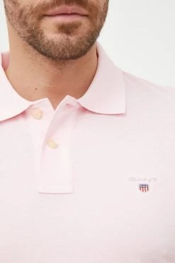 Ανδρικά Πόλο μπλουζάκια Βαμβακερό μπλουζάκι πόλο Gant ροζ -Ρούχα Εκπτώσεις unnamed file 1237