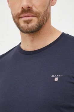 Ανδρικά Μπλουζάκια Βαμβακερό μπλουζάκι Gant ναυτικό μπλε -Ρούχα Εκπτώσεις unnamed file 1242