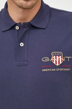 Ανδρικά Πόλο μπλουζάκια Βαμβακερό μπλουζάκι πόλο Gant ναυτικό μπλε -Ρούχα Εκπτώσεις unnamed file 1247