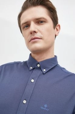 Ανδρικά Πουκάμισα Πουκάμισο Gant χρώμα: ναυτικό μπλε -Ρούχα Εκπτώσεις unnamed file 1339