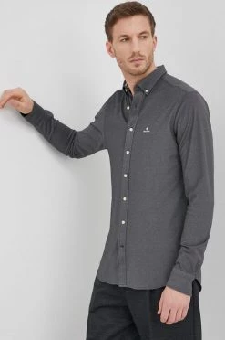 Ανδρικά Πουκάμισα Πουκάμισο Gant χρώμα: γκρι -Ρούχα Εκπτώσεις unnamed file 1344