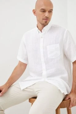 Ανδρικά Πουκάμισα Πουκάμισο από λινό Gant χρώμα: άσπρο,