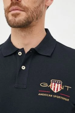 Ανδρικά Πόλο μπλουζάκια Βαμβακερό μπλουζάκι πόλο Gant μαύρο -Ρούχα Εκπτώσεις unnamed file 1417