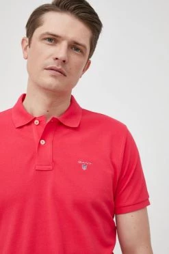 Ανδρικά Πόλο μπλουζάκια Βαμβακερό μπλουζάκι πόλο Gant ροζ -Ρούχα Εκπτώσεις unnamed file 1471