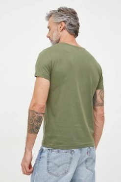 Ανδρικά Μπλουζάκια Βαμβακερό μπλουζάκι Gant πράσινο -Ρούχα Εκπτώσεις unnamed file 1538