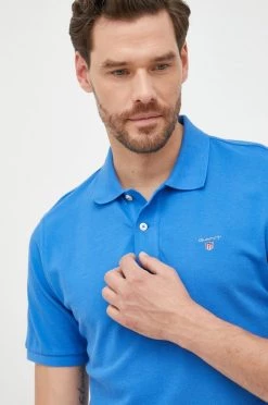 Ανδρικά Πόλο μπλουζάκια Βαμβακερό μπλουζάκι πόλο Gant ναυτικό μπλε -Ρούχα Εκπτώσεις unnamed file 1544