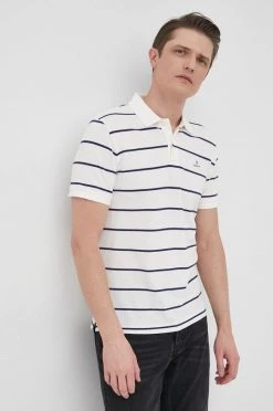 Ανδρικά Πόλο μπλουζάκια Βαμβακερό μπλουζάκι πόλο Gant μπεζ -Ρούχα Εκπτώσεις unnamed file 1604