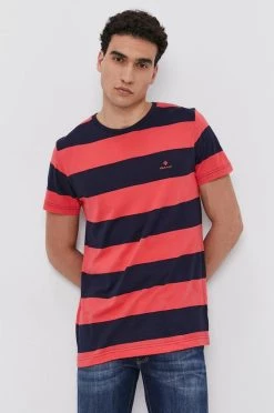 Ανδρικά Μπλουζάκια Βαμβακερό μπλουζάκι Gant ροζ