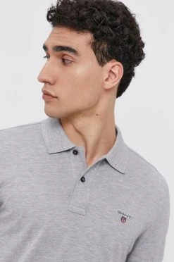 Ανδρικά Πόλο μπλουζάκια Πόλο Gant χρώμα: γκρι -Ρούχα Εκπτώσεις unnamed file 1627