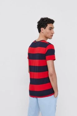 Ανδρικά Μπλουζάκια Βαμβακερό μπλουζάκι Gant κόκκινο -Ρούχα Εκπτώσεις unnamed file 1631