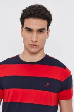 Ανδρικά Μπλουζάκια Βαμβακερό μπλουζάκι Gant κόκκινο -Ρούχα Εκπτώσεις unnamed file 1632