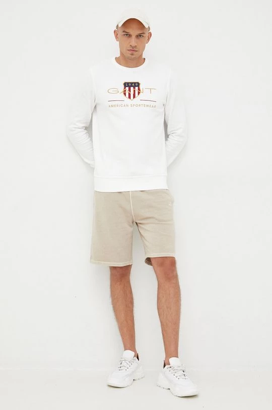 Ανδρικά Σορτς Βαμβακερό σορτσάκι Gant μπεζ 2 Ανδρικά Σορτς Βαμβακερό σορτσάκι Gant μπεζ - Image 2