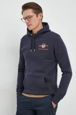 Ανδρικά Χωρίς φερμουάρ Μπλούζα Gant ναυτικό μπλε, με κουκούλα