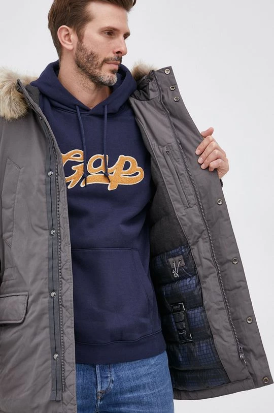 Ανδρικά Μακριά μπουφάν Geox - Eπανωφόρι γκρί 6 Ανδρικά Μακριά μπουφάν Geox - Eπανωφόρι γκρί - Image 6