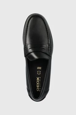 Ανδρικά Μοκασίνια Δερμάτινα μοκασίνια Geox χρώμα: μαύρο -Ρούχα Εκπτώσεις unnamed file 2451