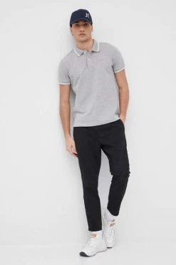 Ανδρικά Πόλο μπλουζάκια Πόλο Geox χρώμα: γκρι