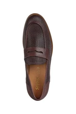 Ανδρικά Μοκασίνια Δερμάτινα μοκασίνια Geox χρώμα: καφέ -Ρούχα Εκπτώσεις unnamed file 2468