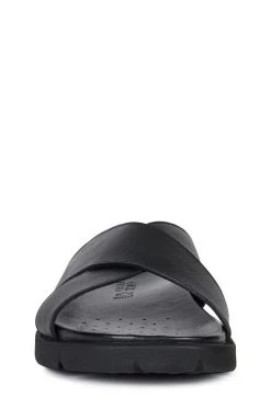 Ανδρικά Παντόφλες Geox - Δερμάτινες παντόφλες μαύρο -Ρούχα Εκπτώσεις unnamed file 2500