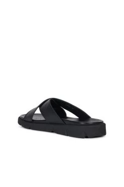 Ανδρικά Παντόφλες Geox - Δερμάτινες παντόφλες μαύρο -Ρούχα Εκπτώσεις unnamed file 2501