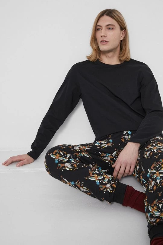 Ανδρικά Πιζάμα Medicine - Βαμβακερές πιτζάμες Essential μαύρο 1 Ανδρικά Πιζάμα Medicine - Βαμβακερές πιτζάμες Essential μαύρο