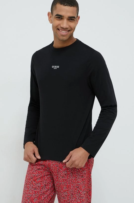 Ανδρικά Πιζάμα Βαμβακερές πιτζάμες Guess κόκκινο 2 Ανδρικά Πιζάμα Βαμβακερές πιτζάμες Guess κόκκινο - Image 2