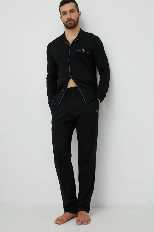 Ανδρικά Πιζάμα Πιτζάμα Emporio Armani Underwear μαύρο 3 Ανδρικά Πιζάμα Πιτζάμα Emporio Armani Underwear μαύρο - Image 3