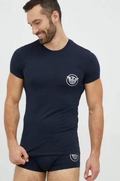 Ανδρικά Πιζάμα Μπλουζάκι και μποξεράκι Emporio Armani Underwear ναυτικό μπλε -Ρούχα Εκπτώσεις unnamed file 2784