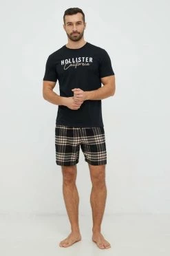 Ανδρικά Πιζάμα Πιτζάμα Hollister Co. μαύρο