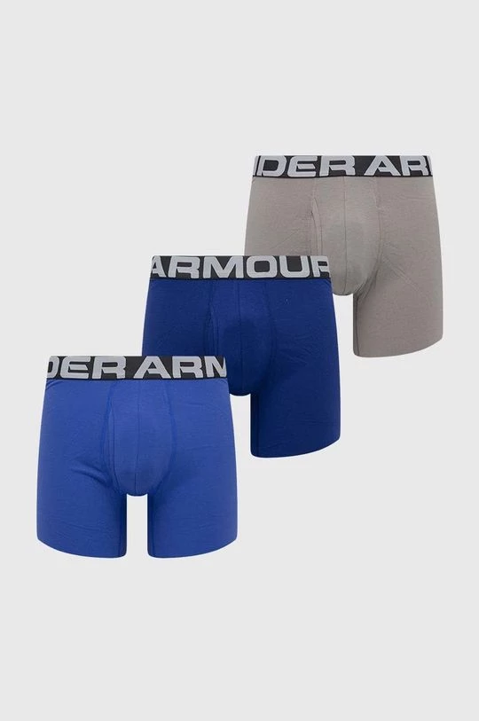 Ανδρικά Μπόξερ και σλιπ Μποξεράκια Under Armour 3-pack μπλε 1 Ανδρικά Μπόξερ και σλιπ Μποξεράκια Under Armour 3-pack μπλε