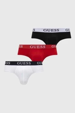 Ανδρικά Μπόξερ και σλιπ Σλιπ Guess 3-pack κόκκινο