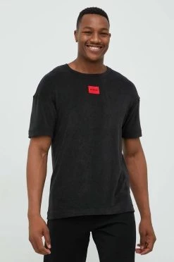 Ανδρικά Πιζάμα Μπλουζάκι πιτζάμας HUGO μαύρο