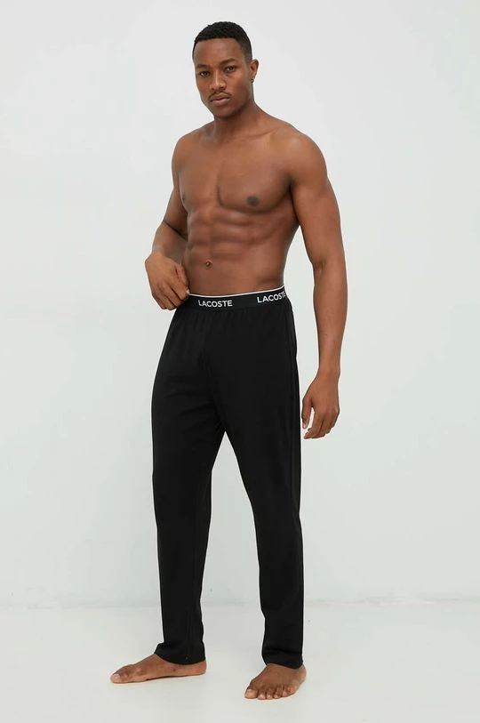 Ανδρικά Πιζάμα Παντελόνι πιτζάμας Lacoste μαύρο 2 Ανδρικά Πιζάμα Παντελόνι πιτζάμας Lacoste μαύρο - Image 2