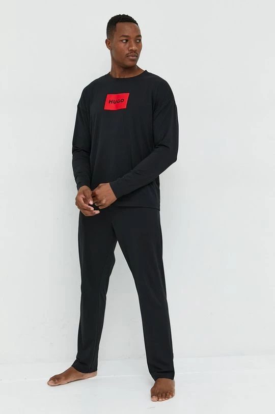 Ανδρικά Πιζάμα Πιτζάμα HUGO μαύρο 1 Ανδρικά Πιζάμα Πιτζάμα HUGO μαύρο