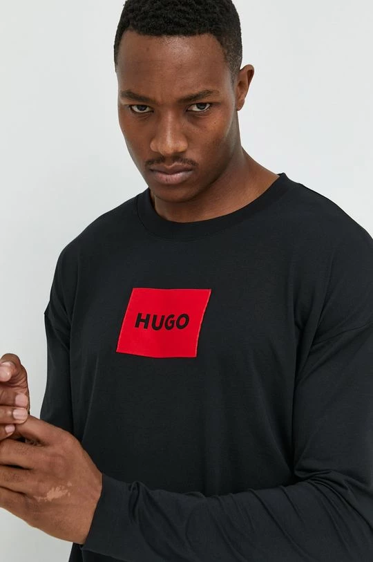 Ανδρικά Πιζάμα Πιτζάμα HUGO μαύρο 5 Ανδρικά Πιζάμα Πιτζάμα HUGO μαύρο - Image 5