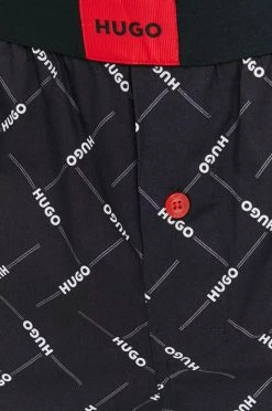 Ανδρικά Πιζάμα Βαμβακερό παντελόνι πιτζάμα HUGO μαύρο -Ρούχα Εκπτώσεις unnamed file 2915