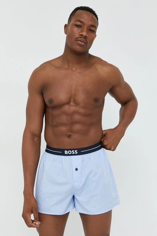 Ανδρικά Μπόξερ και σλιπ Βαμβακερό μποξεράκι BOSS 2-pack μπλε 2 Ανδρικά Μπόξερ και σλιπ Βαμβακερό μποξεράκι BOSS 2-pack μπλε - Image 2