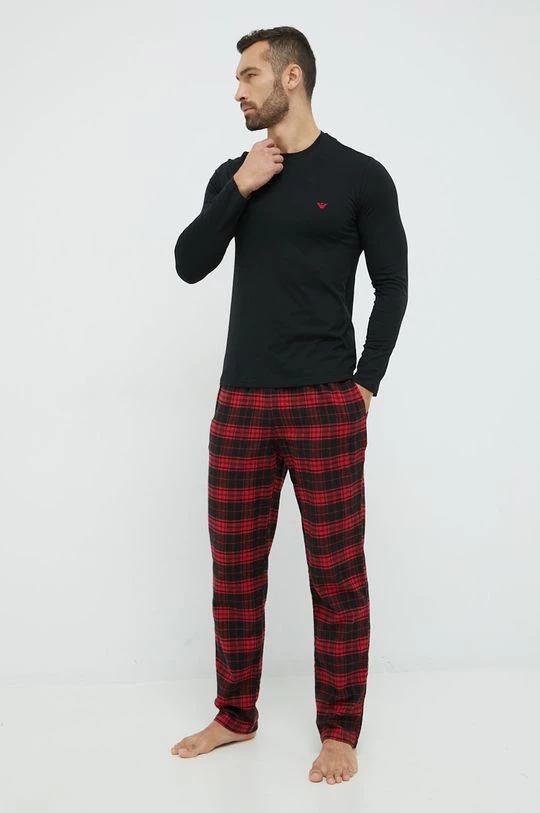 Ανδρικά Πιζάμα Βαμβακερές πιτζάμες Emporio Armani Underwear μαύρο 1 Ανδρικά Πιζάμα Βαμβακερές πιτζάμες Emporio Armani Underwear μαύρο