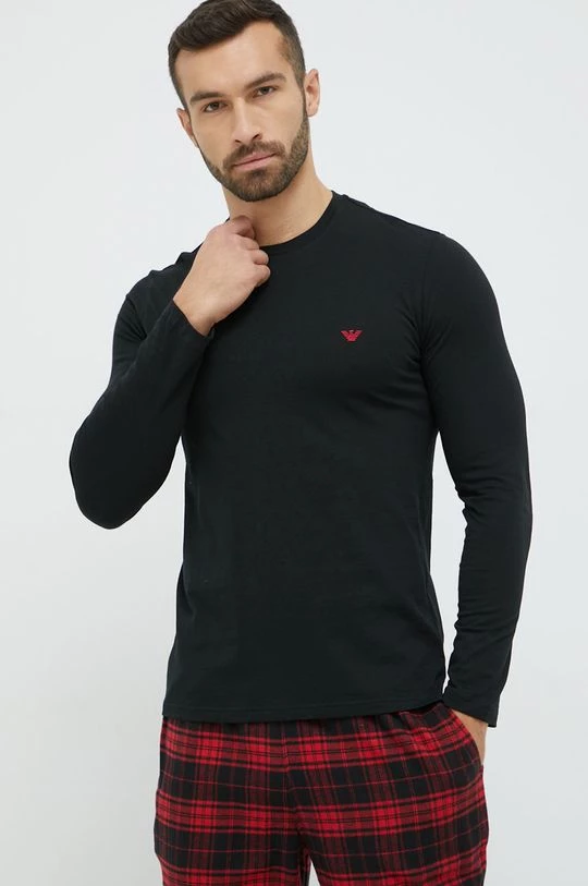 Ανδρικά Πιζάμα Βαμβακερές πιτζάμες Emporio Armani Underwear μαύρο 3 Ανδρικά Πιζάμα Βαμβακερές πιτζάμες Emporio Armani Underwear μαύρο - Image 3
