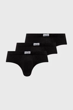 Ανδρικά Μπόξερ και σλιπ Σλιπ Calvin Klein Underwear 3-pack μαύρο
