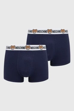 Ανδρικά Μπόξερ και σλιπ Μποξεράκια Moschino Underwear 2-pack ναυτικό μπλε