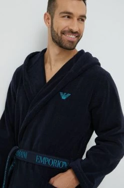 Ανδρικά Μπουρνούζια Βαμβακερό μπουρνούζι Emporio Armani Underwear ναυτικό μπλε -Ρούχα Εκπτώσεις unnamed file 3137
