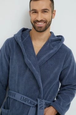 Ανδρικά Μπουρνούζια Βαμβακερό μπουρνούζι Emporio Armani Underwear ανοιχτό μπλε -Ρούχα Εκπτώσεις unnamed file 3166