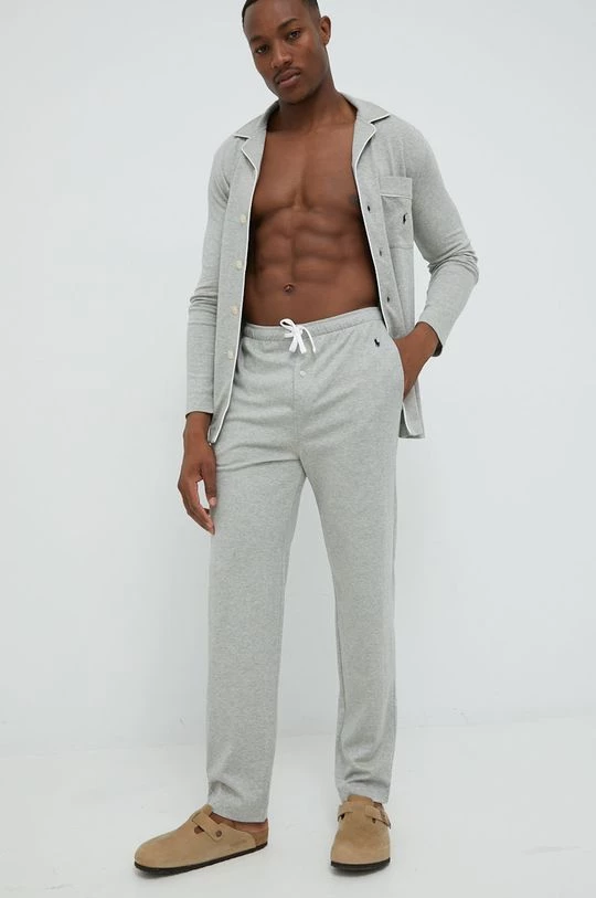 Ανδρικά Πιζάμα Βαμβακερές πιτζάμες Polo Ralph Lauren γκρι 4 Ανδρικά Πιζάμα Βαμβακερές πιτζάμες Polo Ralph Lauren γκρι - Image 4